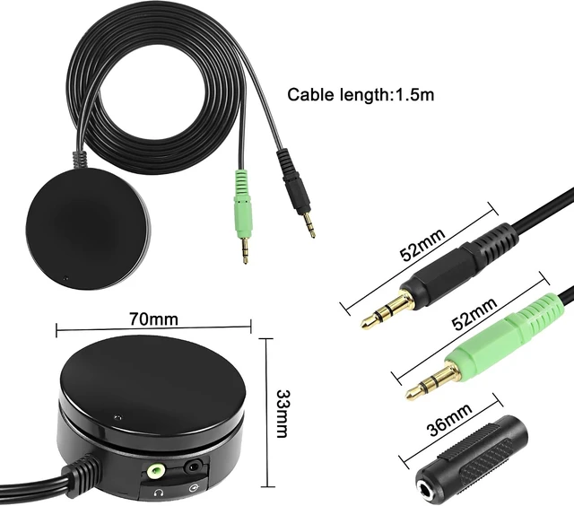 Alt view image 2 of 7 - XMSJSIY Computer Speakers Headphones Audio Switch Volume Control Converter