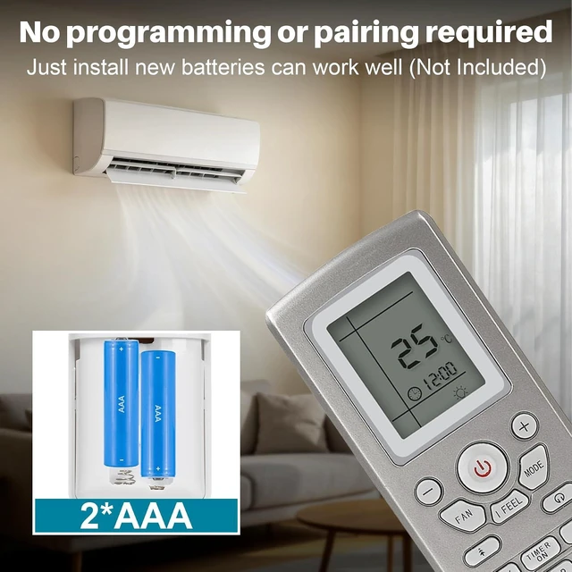 Alt view image 3 of 7 - Replaced Remote YT1F for Gree YT1FF YT1F1 YT1F2 YT1F3 YT1F4 Air Conditioner