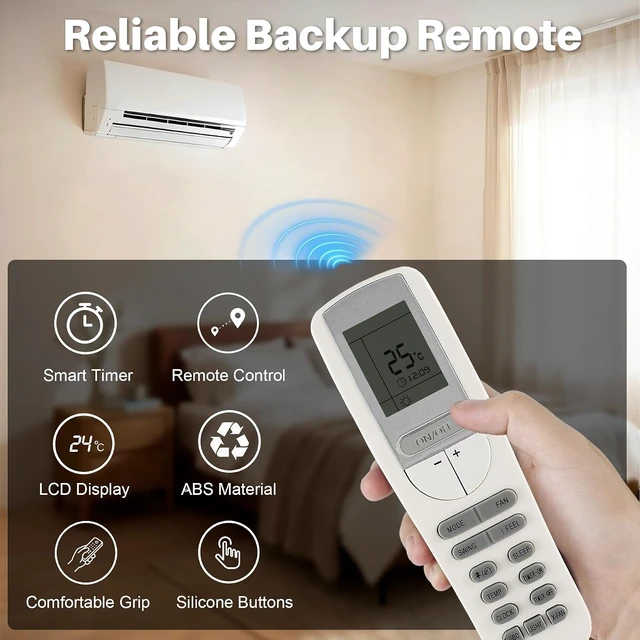 Alt view image 2 of 7 - YAA1FB Replacement Remote Control for Lennox AC Air Conditioner