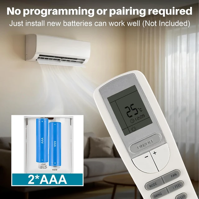 Alt view image 3 of 7 - YAA1FB Replacement Remote Control for Lennox AC Air Conditioner