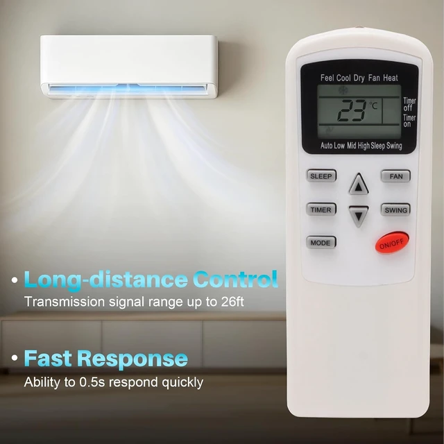 Alt view image 4 of 7 - Replacement Remote Control for TCL Air Conditioner Royal 9000BTU KTTCL001