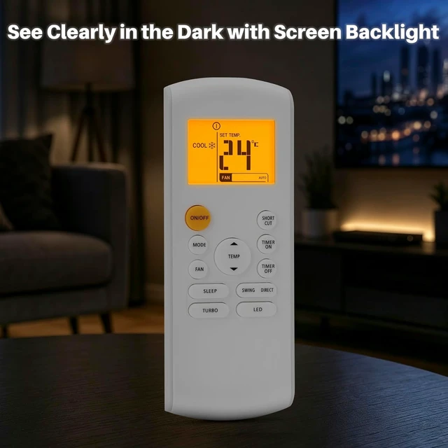 Alt view image 2 of 7 - Backlit Remote Control for Midea MRCOOL FRIMEC Klimaire AC Air Conditioner
