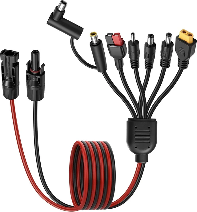 Main image of XMSJSIY 7-in-1 Solar Panel Connector Extension Cable-1.1M/3.6FT