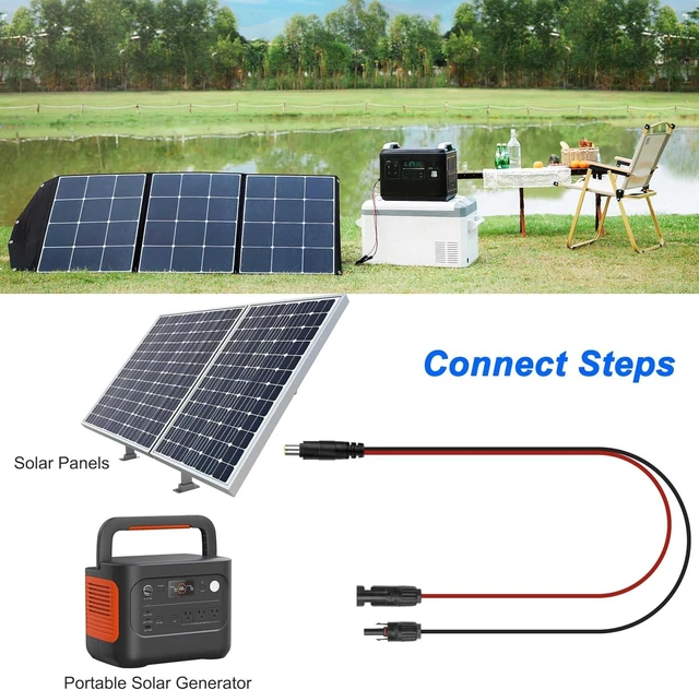 Alt view image 6 of 7 - XMSJSIY Solar Panel to DC7909 8mm Adapter Connector Extension Cable
