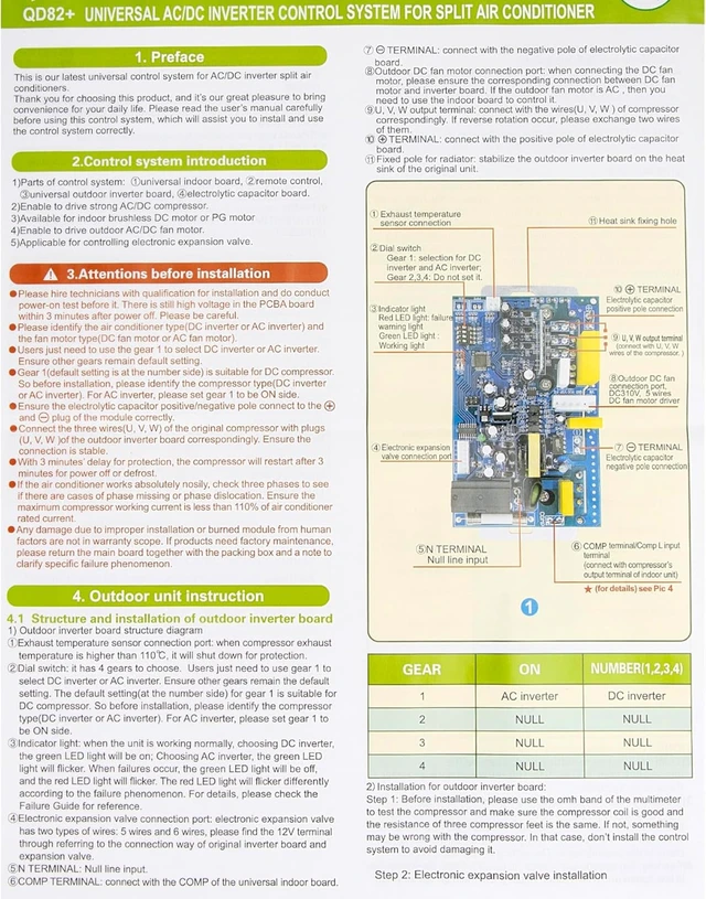 Alt view image 6 of 7 - Universal DC/AC Inverter A/C Controller Board for SPLIT Air Conditioner