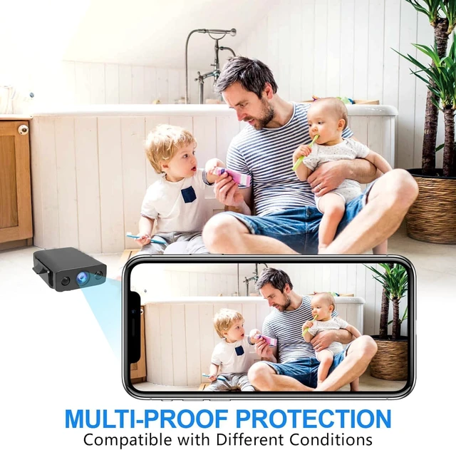 Alt view image 2 of 7 - Mini Indoor Security Camera Wireless Home Upgraded Small Outdoor Cameras 1080P Micro Nanny Cam Motion Detection Wide Angle Cloud & SD Storage Night Vision No Need WiFi Camaras for House Security