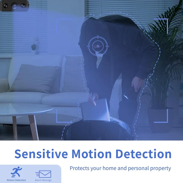 Alt view image 6 of 7 - Mini Indoor Security Camera Wireless Home Camera Smart Small Outdoor WiFi Pet Cameras 1080P Tiny Nanny Cam Wide Angle Night Vision Home Indoor Outdoor Camara, No Need WiFi Camaras for House Security