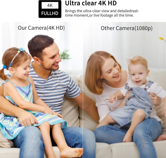 Alt view image 3 of 7 - 4K Mini Security Camera WiFi Wireless Camera Small Smart Portable HD Nanny Cam
