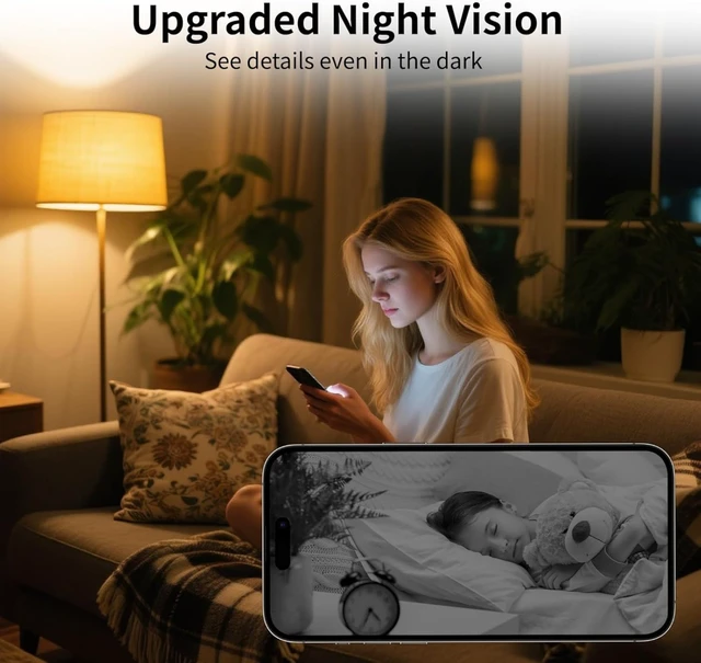 Alt view image 4 of 7 - 4K Mini Security Camera WiFi Wireless Camera Small Smart Portable HD Nanny Cam
