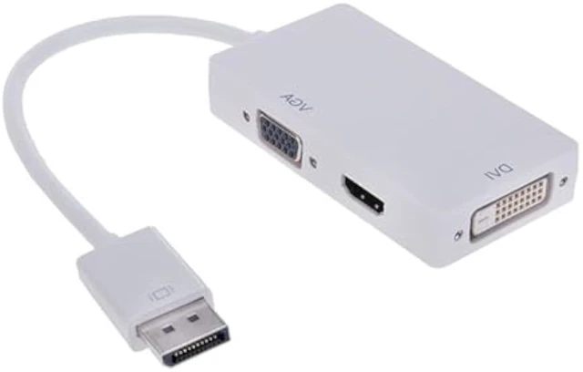 Alt view image 6 of 6 - Mini Display Port to VGA + DVI + HDMI-Compatible Converter 1080p Video Adapter for Computer Video Transmission (Black)