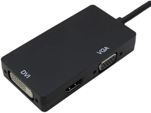 Alt view image 5 of 6 - Mini Display Port to VGA + DVI + HDMI-Compatible Converter 1080p Video Adapter for Computer Video Transmission (Black)