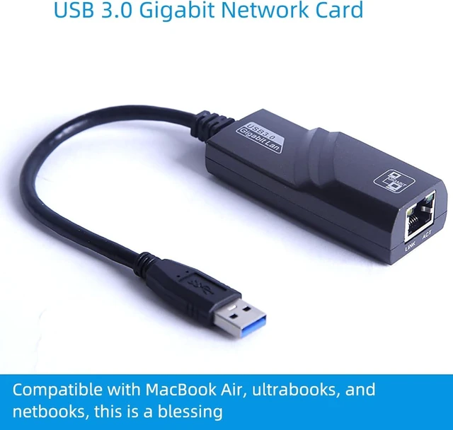 Alt view image 6 of 7 - USB 3.0 to RJ45 Gigabit Ethernet Adapter 1000Mbps Wired Network LAN Adapter Plug and Play for Laptop Desktop and Ultrabook