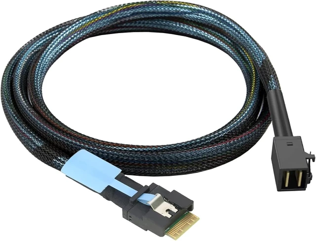 Alt view image 3 of 7 - SlimSAS SFF 8654 4i to Mini SAS HD SFF 8643 Cable Server1m/39.37in