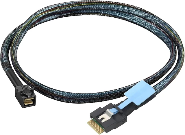 Alt view image 4 of 7 - SlimSAS SFF 8654 4i to Mini SAS HD SFF 8643 Cable Server1m/39.37in