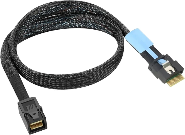 Alt view image 5 of 7 - SlimSAS SFF 8654 4i to Mini SAS HD SFF 8643 Cable Server1m/39.37in