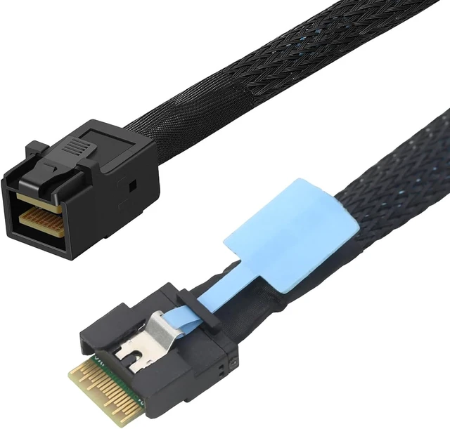 Alt view image 6 of 7 - SlimSAS SFF 8654 4i to Mini SAS HD SFF 8643 Cable Server1m/39.37in