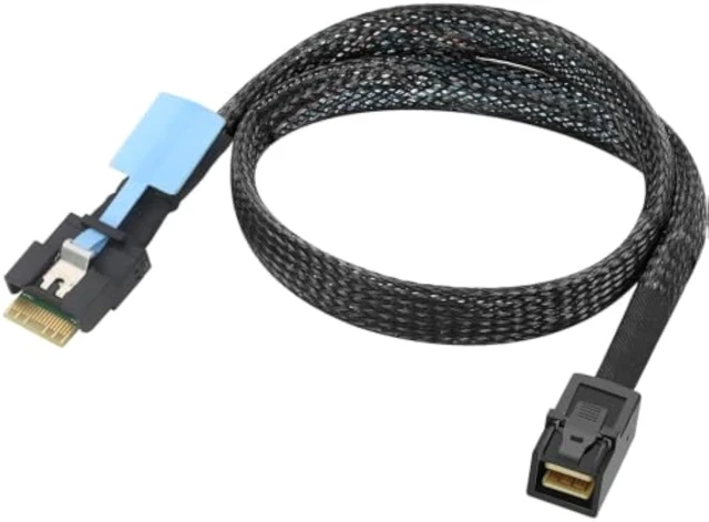 Alt view image 7 of 7 - SlimSAS SFF 8654 4i to Mini SAS HD SFF 8643 Cable Server1m/39.37in