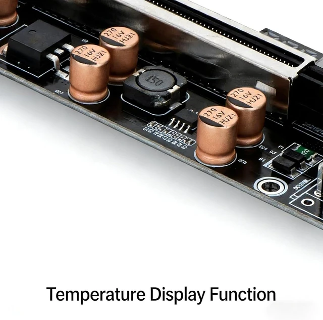 Alt view image 2 of 7 - PCIe 1X to 16X GPU Riser Extension Cable with USB 3.0 Riser Adapter with Temperature Voltage Monitor and 6 Pin Power (Red Slot)