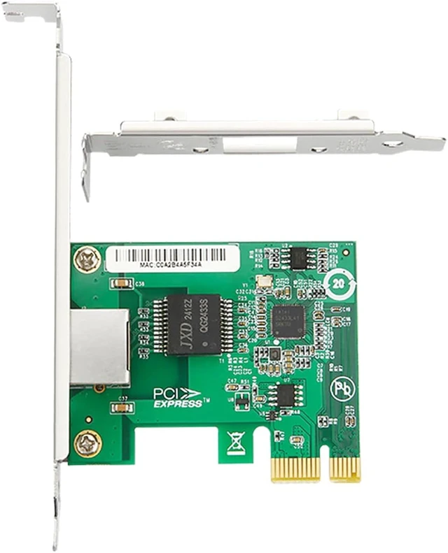 Main image of PCIe 2.0 x1 to RJ45 2.5G Network Card with I226 Chip High-Speed Ethernet Adapter for Gaming, NAS & Servers, Compatible with ESXi 8, Supports 10/100/1000/2500 Mbps, Low Latency LAN Card