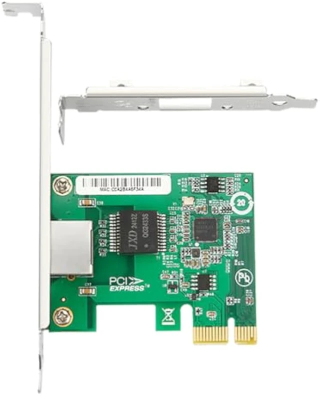 Alt view image 7 of 7 - PCIe 2.0 x1 to RJ45 2.5G Network Card with I226 Chip High-Speed Ethernet Adapter for Gaming, NAS & Servers, Compatible with ESXi 8, Supports 10/100/1000/2500 Mbps, Low Latency LAN Card