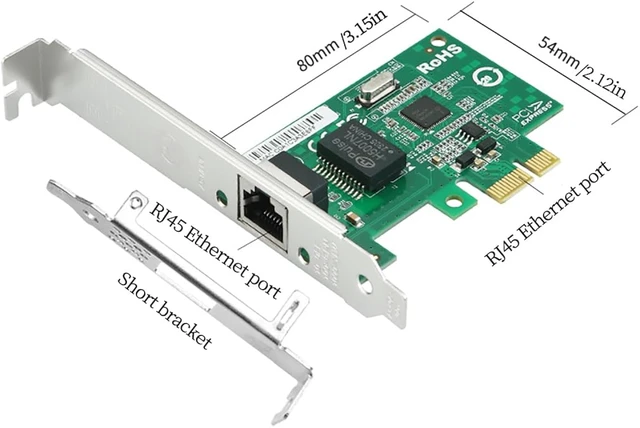 Alt view image 5 of 7 - PCIe x1 to RJ45 Gigabit Ethernet Network Card with I210AT Chip RJ45 Single-Port Server LAN Adapter 10/100/1000Mbps, PXE Boot Support, Compatible with Windows/Linux/VMware