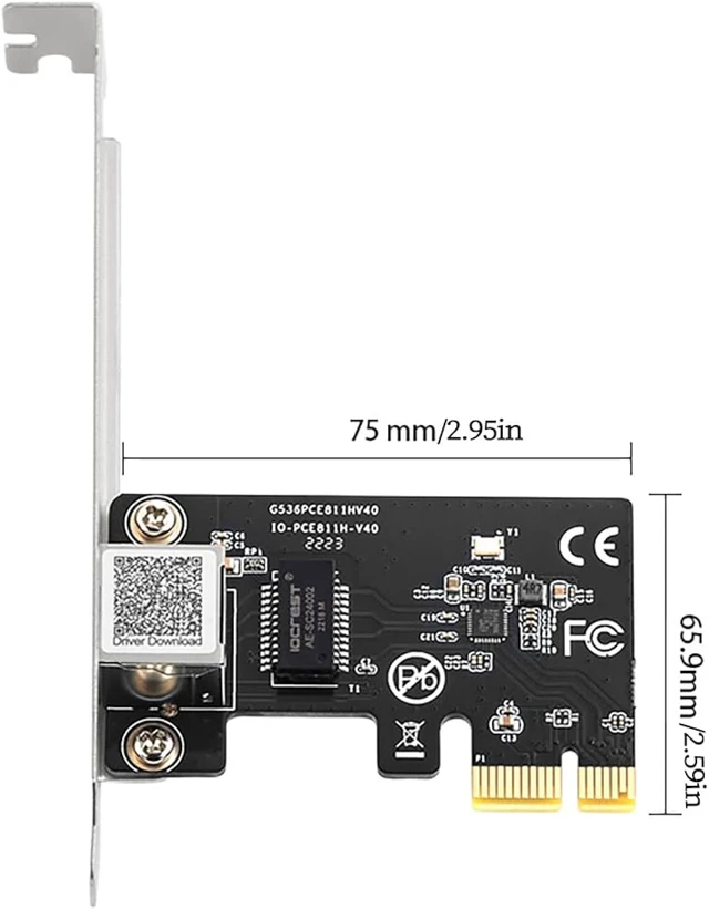 Alt view image 5 of 7 - PCIe X1 to RJ45 Gigabit Ethernet Network Card, RTL8111H Chip 10/100/1000Mbps LAN Adapter PCI Express Server NIC Compatible with Windows, Linux, and Desktop PCs