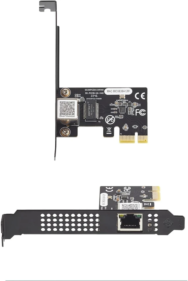 Alt view image 7 of 7 - PCIe X1 to RJ45 Gigabit Ethernet Network Card, RTL8111H Chip 10/100/1000Mbps LAN Adapter PCI Express Server NIC Compatible with Windows, Linux, and Desktop PCs