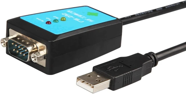 Main image of USB to RS232 Serial Cable 1.8M FTDI Chipset DB9 COM Port Converter Adapter, Industrial-Grade USB to Serial Converter with Surge & ESD Protection, Compatible with Windows/Linux/Mac OS