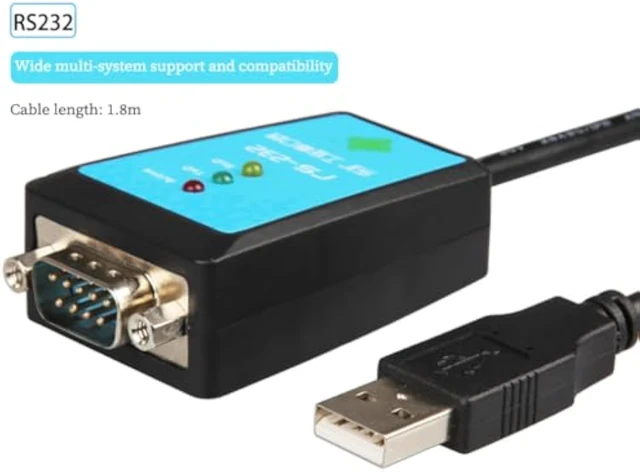 Alt view image 7 of 7 - USB to RS232 Serial Cable 1.8M FTDI Chipset DB9 COM Port Converter Adapter, Industrial-Grade USB to Serial Converter with Surge & ESD Protection, Compatible with Windows/Linux/Mac OS