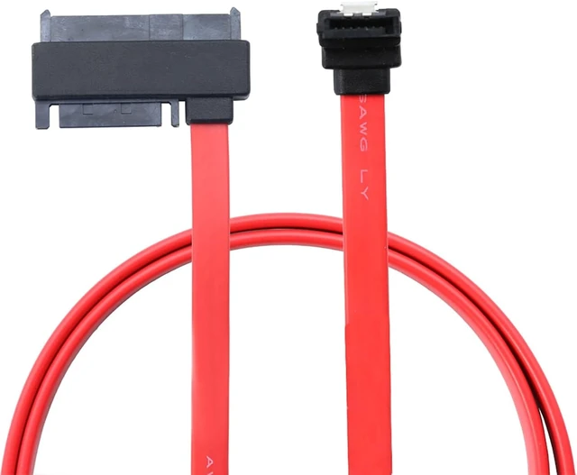 Alt view image 2 of 7 - SAS SFF-8482 29+15P to SATA 7P Female 90 Degree Data Cable with Clip 26AWG 6Gbps High Speed Server Internal Cable (0.5M)
