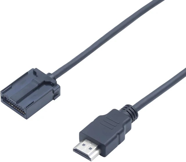 Alt view image 2 of 7 - EM Rear Plug to AM 1.4 Cable Male to Male Automotive HD Connection Compatible with HDMI 2.0 4K Ultra HD High-Speed Car Display Cable, Shockproof Copper Wire (0.5m)