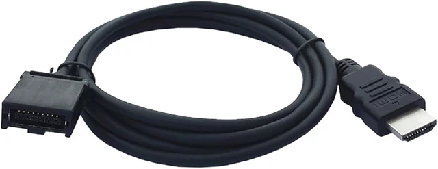 Alt view image 3 of 7 - EM Rear Plug to AM 1.4 Cable Male to Male Automotive HD Connection Compatible with HDMI 2.0 4K Ultra HD High-Speed Car Display Cable, Shockproof Copper Wire (0.5m)