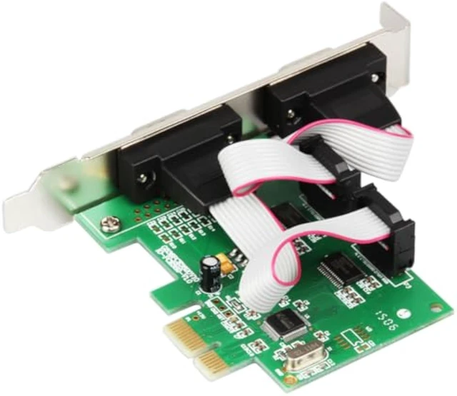 Alt view image 4 of 5 - PCIe X1 to Dual RS232 Serial Port Card, IO-PCE382-2S High-Speed 2-Port DB9 RS232 Expansion Adapter, Compatible with Industrial PC, and Data Acquisition Systems (Card)