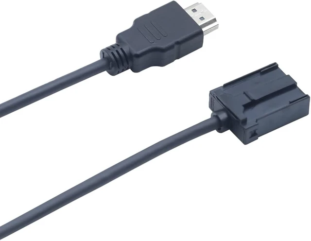 Alt view image 5 of 7 - EM Rear Plug to AM 1.4 Cable Male to Male Automotive HD Connection Compatible with HDMI 2.0 4K Ultra HD High-Speed Car Display Cable, Shockproof Copper Wire (0.5m)