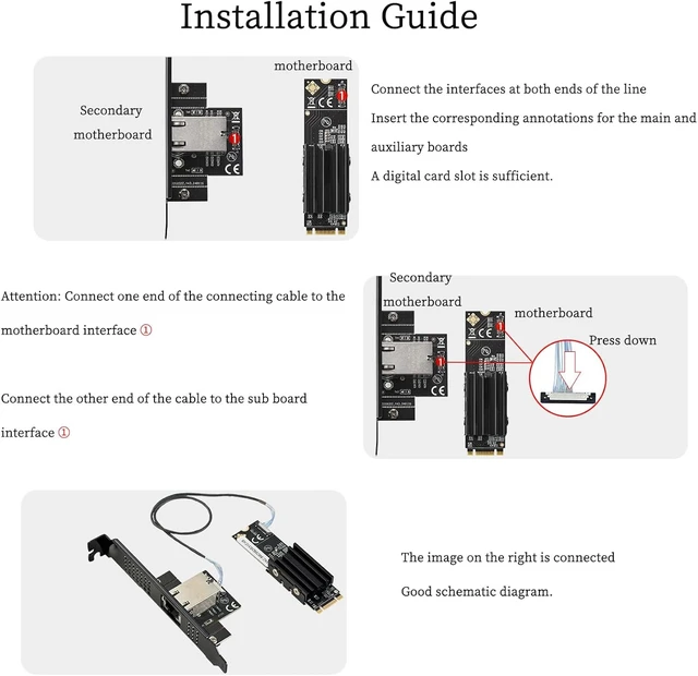 Alt view image 6 of 7 - IO-M2F113-GLAN M.2 B+M Key to 10G RJ45 Net Work Card Adapter Support Desktop, Servers, NAS Soft Routing