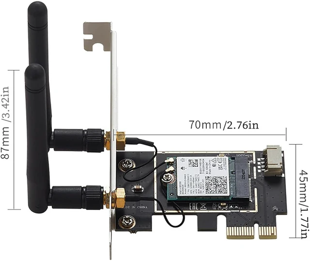 Alt view image 4 of 7 - PCIe Network Card with BE200 Chip Compatible with Wi-Fi7 Bluetooth 5.4 6 GHz 5800 Mbps Tri-Band Wire Less Adapter for Desktop PC, PCIe x1/x4/x8/x16 Support, MU-MIMO & Gigabit Network