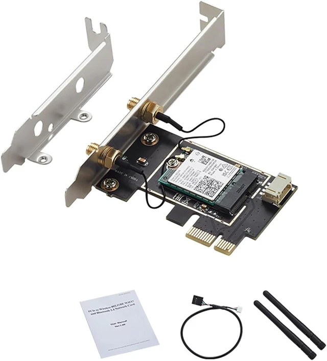 Alt view image 7 of 7 - PCIe Network Card with BE200 Chip Compatible with Wi-Fi7 Bluetooth 5.4 6 GHz 5800 Mbps Tri-Band Wire Less Adapter for Desktop PC, PCIe x1/x4/x8/x16 Support, MU-MIMO & Gigabit Network
