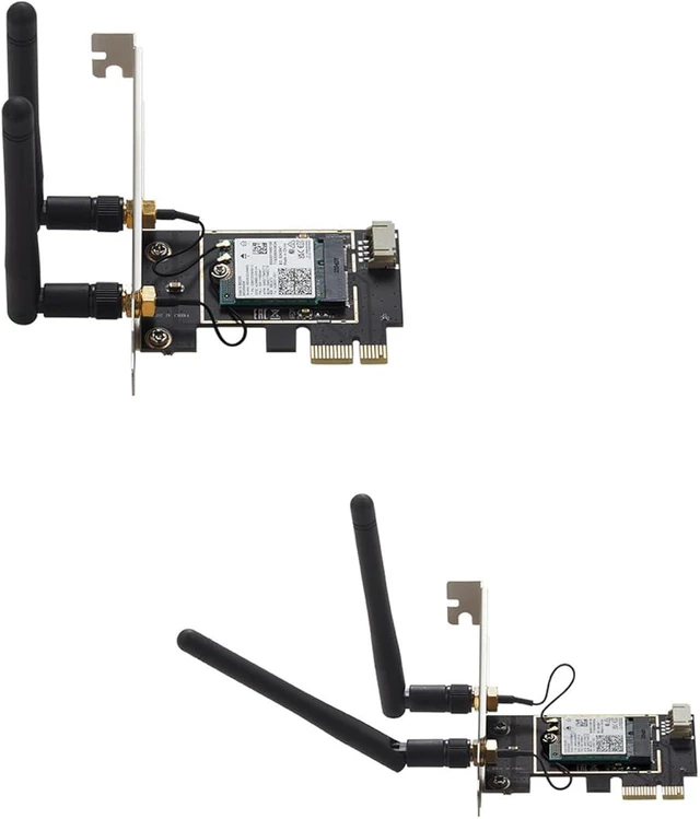 Alt view image 6 of 7 - PCIe Network Card with BE200 Chip Compatible with Wi-Fi7 Bluetooth 5.4 6 GHz 5800 Mbps Tri-Band Wire Less Adapter for Desktop PC, PCIe x1/x4/x8/x16 Support, MU-MIMO & Gigabit Network