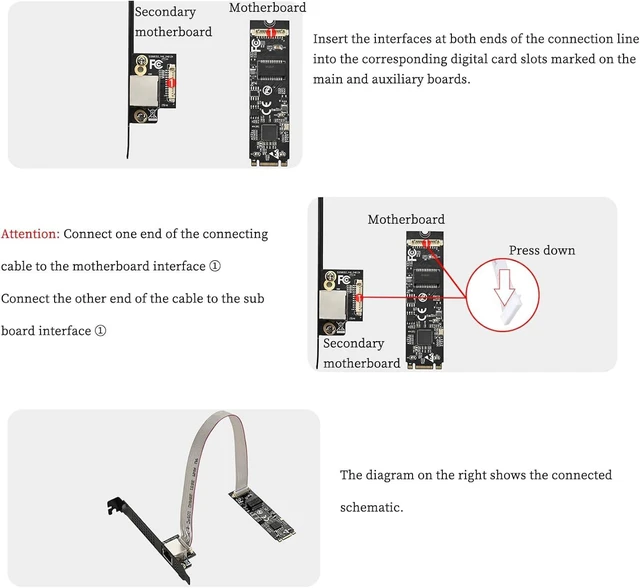 Alt view image 4 of 7 - M.2 B+MKey to 5G RJ45 Net Work Card PXE Diskless Boot Net Work Adapter for Desktops, Servers, NAS Soft Routing IO-M2F8126-GLAN