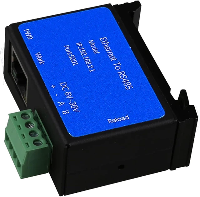 Main image of RS485 to Ethernet Serial Device Server DIN Rail Mount Low Power Module with ARM Cortex M4 CPU 10 100Mbps Compatible with Modbus TCP,TCP Client Server and Industrial Control