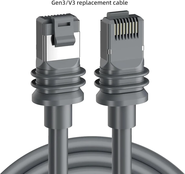 Alt view image 6 of 7 - Replacement Cable for Star Gen3 V3 Satellite System, Compatible with Link V3 Rectangular Dish, 8P8C Plug, Outdoor Pure Copper Network Patch Cable (196.85, Inches)