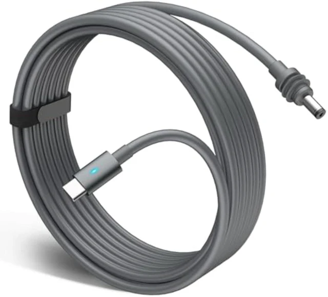 Alt view image 6 of 7 - Mini USB-C to DC Power Cable Compatible with Starlink Mini, 100W with Colorful Breathing Light Waterproof Zinc Alloy Power Cord (196.85, Inches)