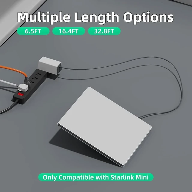 Alt view image 5 of 7 - DC Power Cable for Mini Satellite System, Compatible with Starlink Mini, 18AWG Pure Copper, Waterproof Outdoor Power Cord with DC Plug (78.74, Inches)