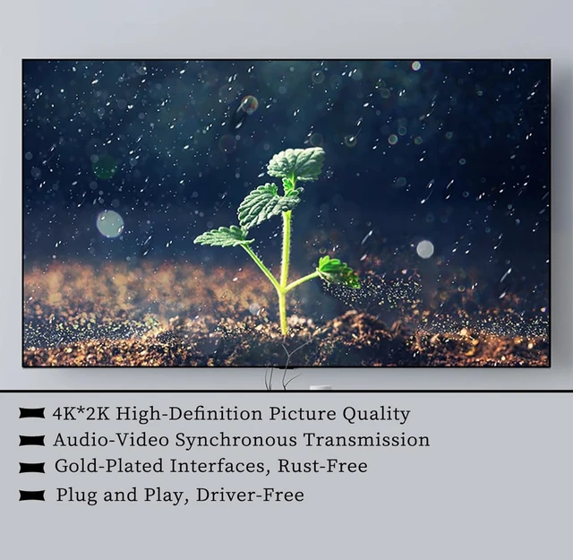 Alt view image 6 of 7 - DP to High Definition Multimedia Interface Cable 4K /1080P High Speed Adapter Cable Gold Plated Connector Compatible with HDMI Monitor TV Projector (3m/118.11in,4K)
