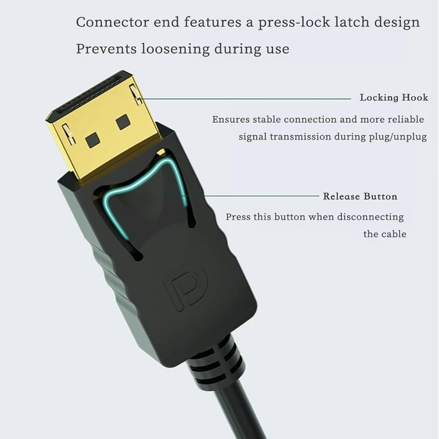 Alt view image 5 of 7 - DP to High Definition Multimedia Interface Cable 4K /1080P High Speed Adapter Cable Gold Plated Connector Compatible with HDMI Monitor TV Projector (3m/118.11in,4K)
