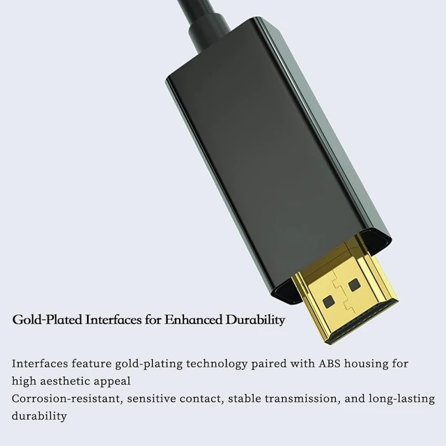 Alt view image 7 of 7 - DP to High Definition Multimedia Interface Cable 4K /1080P High Speed Adapter Cable Gold Plated Connector Compatible with HDMI Monitor TV Projector (3m/118.11in,4K)