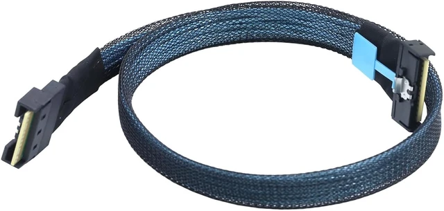 Alt view image 2 of 7 - PCIe5.0 MCIO 8i to Slimline SAS 4.0 SFF-8654 8i 74-Pin Cable 24Gbps High-Speed Server Interconnect, 85 Ohm Copper Wire (0.8m)