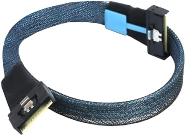 Alt view image 7 of 7 - PCIe5.0 MCIO 8i to Slimline SAS 4.0 SFF-8654 8i 74-Pin Cable 24Gbps High-Speed Server Interconnect, 85 Ohm Copper Wire (0.8m)
