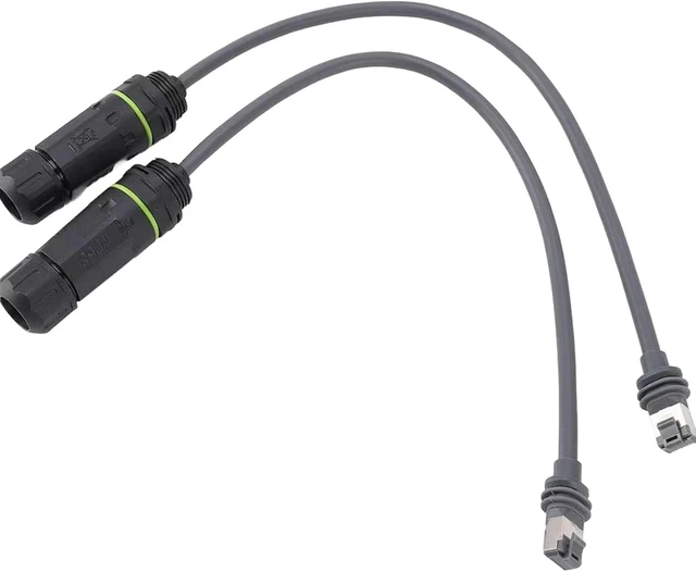 Main image of CAT6 Extension Cable Plus with 8P8C Connector, Compatible with Starlink Gen 3, 0.305M/12in Length, IP68 Waterproof, Pure Copper Core, Zinc Alloy Module, 1000M Protocol Support