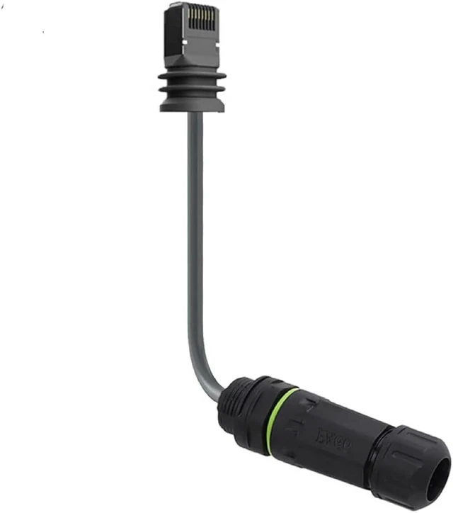 Main image of 1Piece CAT6 Extension Cable with 8P8C Connector, Compatible with Starlink Gen 3, 0.305M/12in Length, IP68 Waterproof, Pure Copper Core, Zinc Alloy Module, 1000M Protocol Support